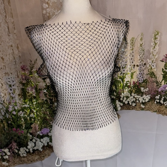 X REVOLVE  studded top in silver - Picture 6 of 7